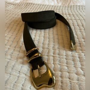 Madewell Olive Green Suede Leather Belt